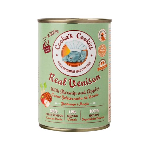 Cooka's Real Venison szarvasos nedvestáp 400g