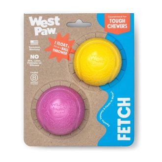 West Paw Boundr Üreges Labda Kutyáknak Sárga-pink S-M 2db