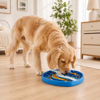   West Paw Feast Mat 2in1 Slow Feeder és Lick Mat Kutyáknak Waves Marine